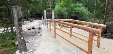 Nova viseča brv čez Triglavsko Bistrico