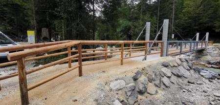 Nova viseča brv čez Triglavsko Bistrico