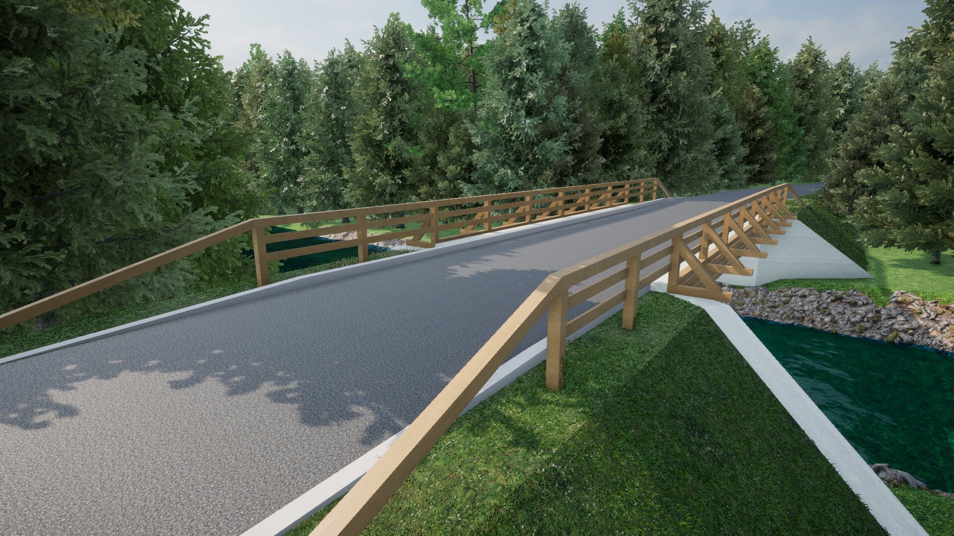 Vizualizacija novega mostu čez Krmarico v Zg. Radovni